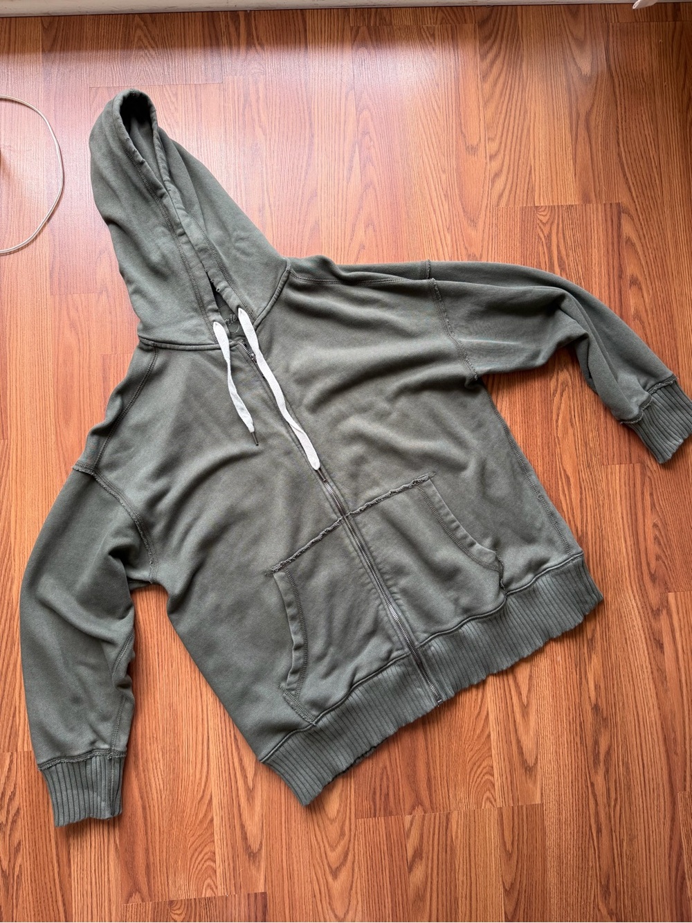 aerie Olive Green Full-Zip Hoodie